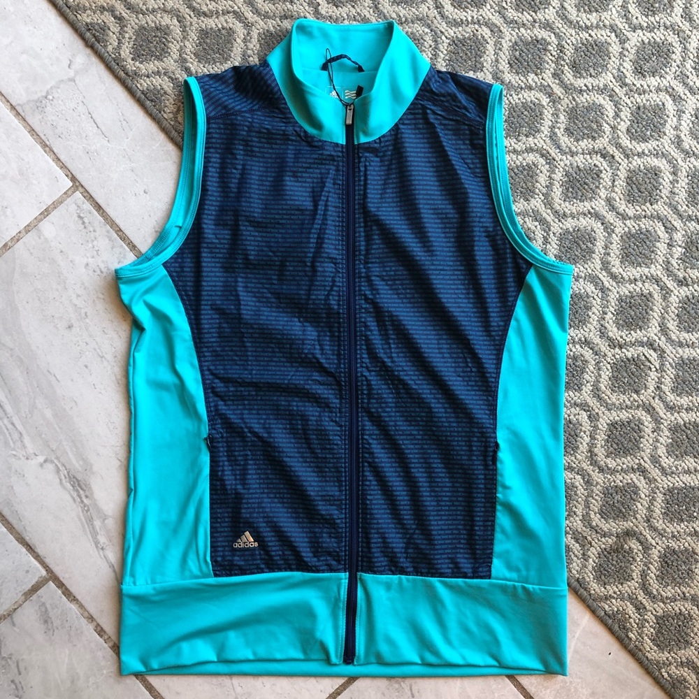Adidas Technical Wind Blue Vest Size Medium